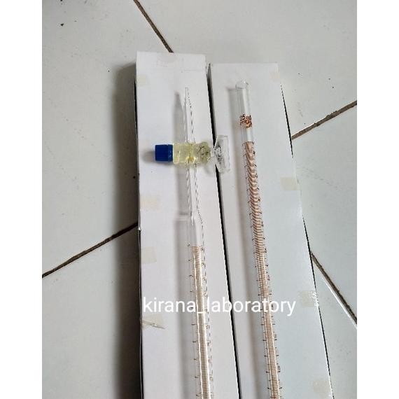 READYY>> BURET 25ML PYREX KERAN KACA - BURET 25 ML PYREX - ALAT UKUR KOMPRESI - ALAT LABORATORIUM - 