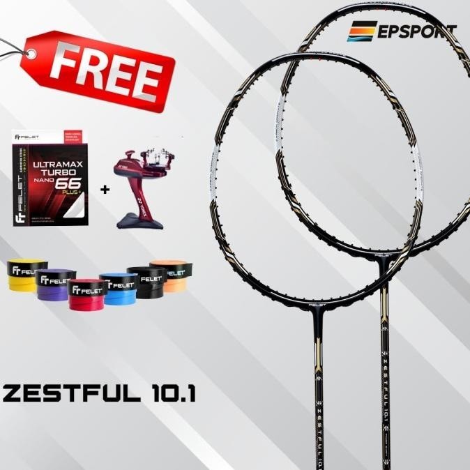 Raket Badminton Felet Zestful 100%Original Premium Berkualitas