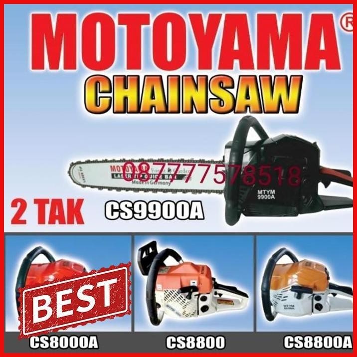 [SJT] CHAINSAW MOTOYAMA CS 9900A & MESIN POTONG KAYU & MESIN POTONG POHON