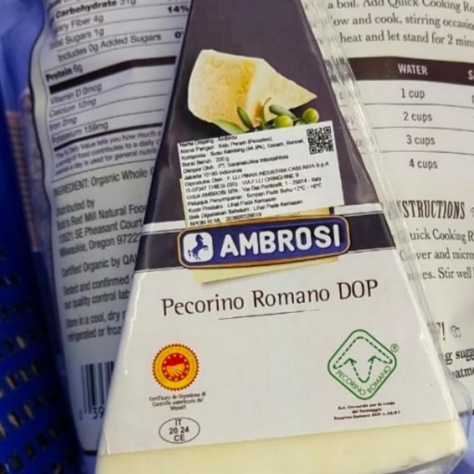 

ambrosi pecorino Romano dop keju kambing goat 200gr JS