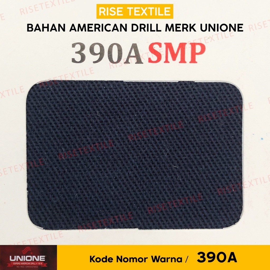 Kain American Drill UNIONE Kain Rollan Bahan Seragam Bahan Celana Bahan Kemeja Warna Biru Navy Nomor