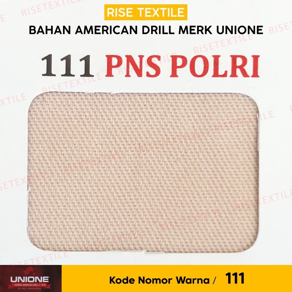 Kain Bahan American Drill UNIONE Kain Rollan Bahan Seragam Bahan Celana Bahan Kemeja Warna Cream Nom