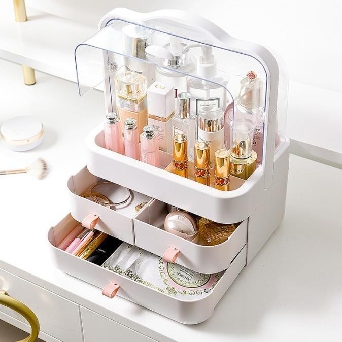 Kotak Rak kosmetik / Box Makeup Rias / Tempat Penyimpanan Skincare
