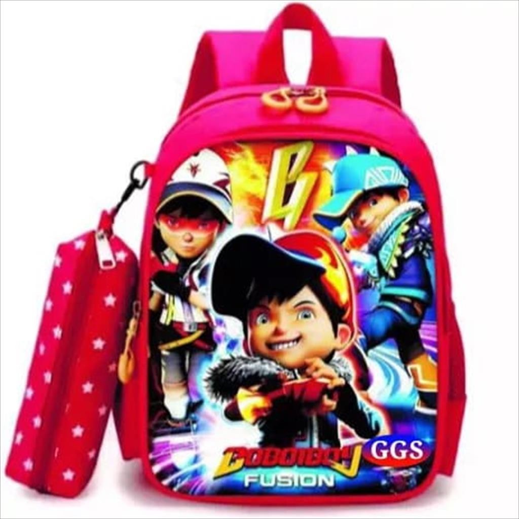 CX2 Ls 772 - Ransel Boboboy Fus Tas Ransel Sekolah Anak Laki Paud Tk Sd Karakter Kartun Free Tempat