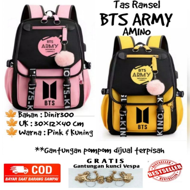 RNc Tas Ransel Bts Army Tas Sekolah Tas Bts Ransel Bts Tas Anak Ransel Sekolah Sd Smp Backpack NAg