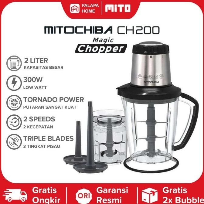 Mitochiba Chopper Ch 200 Choper Mito Ch200 Coper Blender Daging Bumbu Saimadinar37