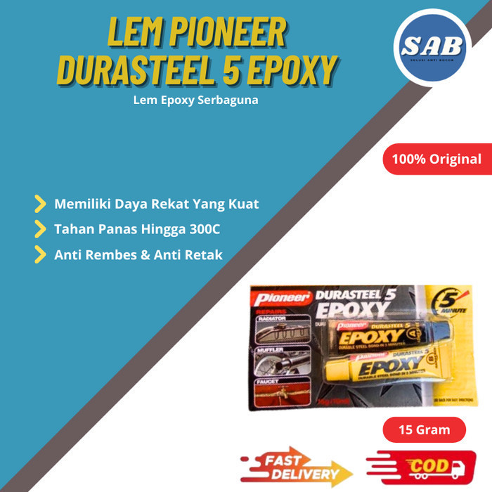 Lem Besi Tahan Panas 300C Durasteel Pioneer Lem Radiator Mesin Knalpot