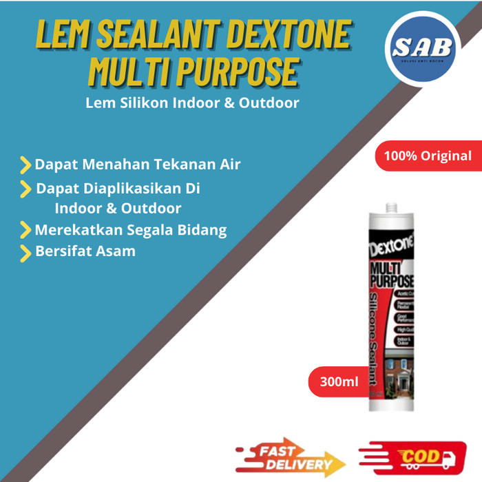 

Lem Sealant Dextone Multi Purpose Silicone Sealent Bisa Indoor Outdoor
