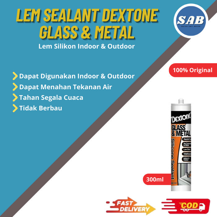

Lem Kaca Dextone Silicone Sealant Glass & Metal Netral Indoor Outdoor