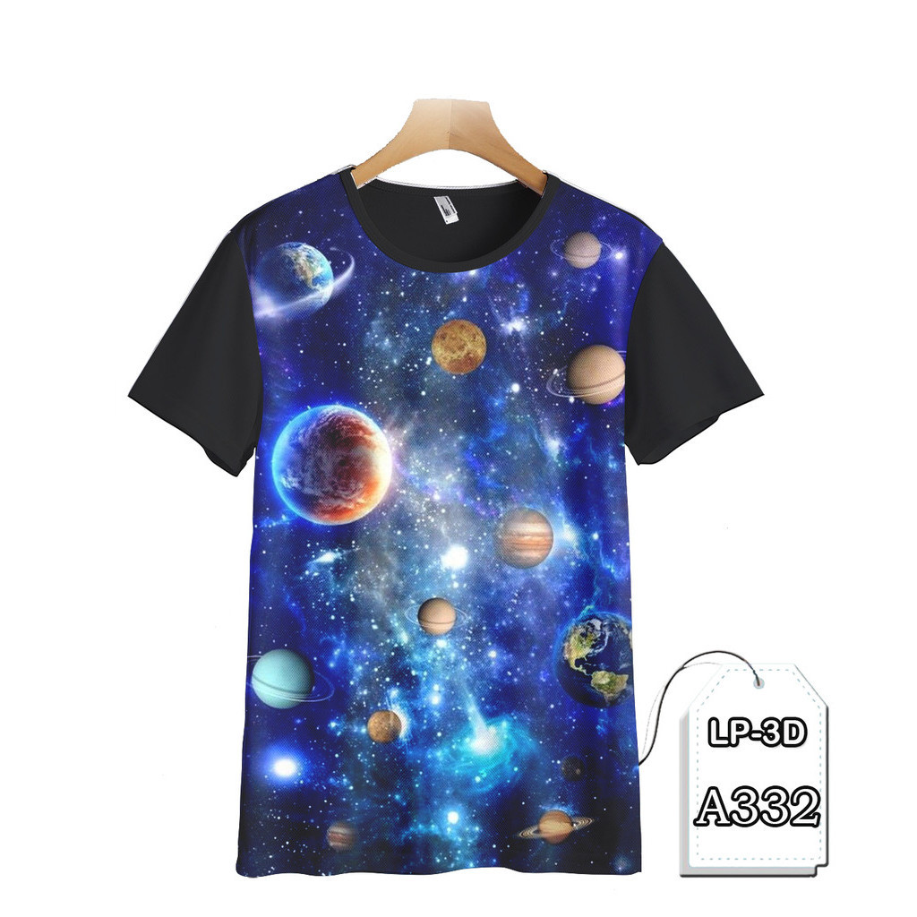 Baju Planet Galaksi Tata Surya Kaos Anak Printing 3D #LP3D-A332