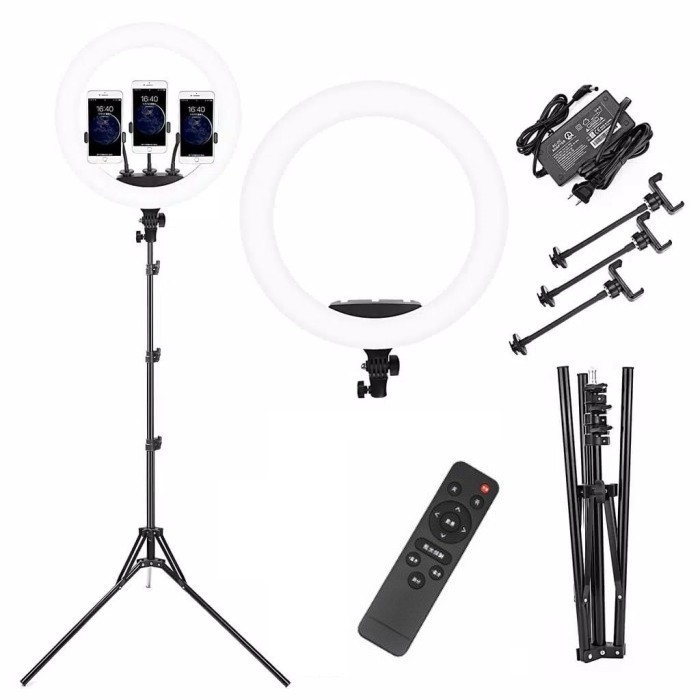 Ringlight Led Ring Light Lampu Hias Mua Led 3 Mode Diameter 40Cm Besar