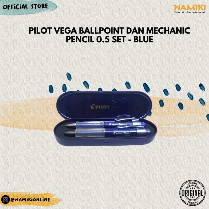 

Pilot Vega Ballpoint dan Mechanic Pencil 0.5 Set - Blue