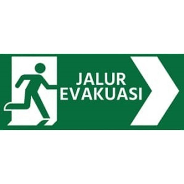 

Sign Label Acrylic Jalur Evakuasi Kanan Atau Kiri , Akrilik