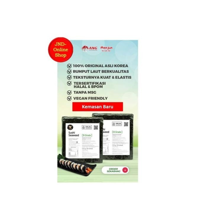 

Manjun Yaki Sushi Nori isi 50 sheets import Korea WS04
