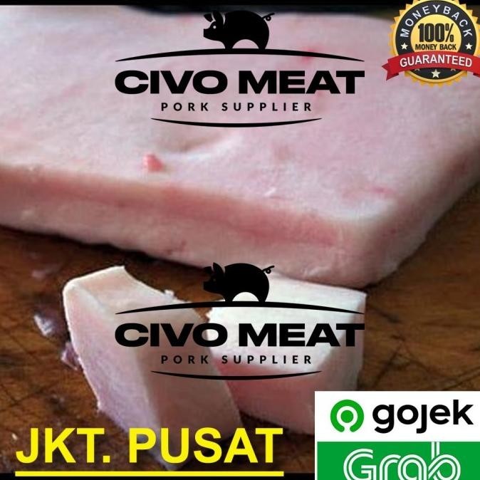 

Lemak / Minyak babi (Lard) Potong Kotak 500gr