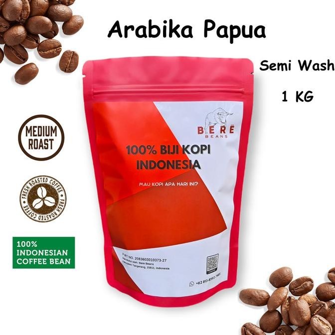 

Kopi Arabika Papua Wamena 1 Kilo 1Kg Bubuk / Biji Coffee Bean Beans Kg