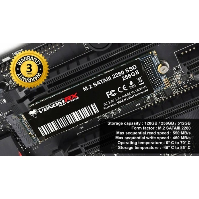 Venomrx Ssd 256Gb M2 Sata / Ssd 256Gb M.2 Sata 3