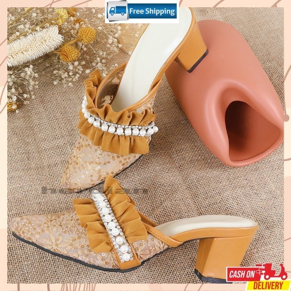 Higheels Cewek Casual Hells Sandal Kondangan Highils Hak Tahu Wanita Sandals Model Terbaru 2024 Send