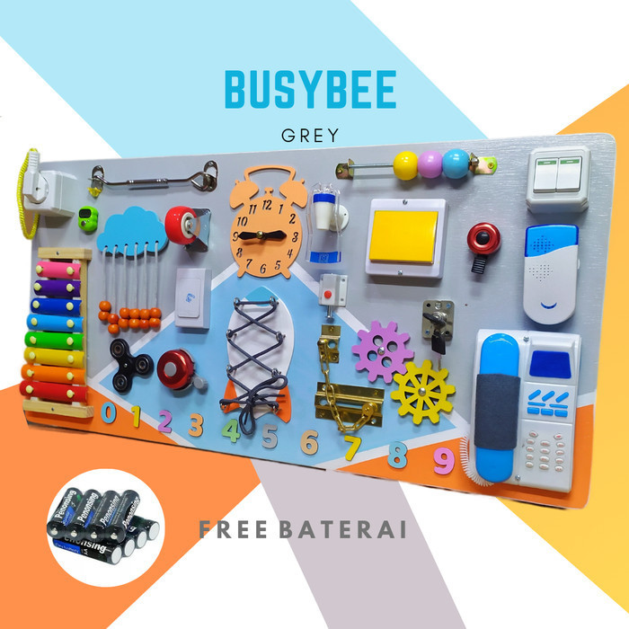 Busy Board Papan Montess Mainan Bayi