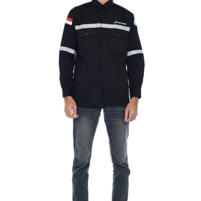 Seragam Baju Pertamina Spbu Pria/Kemeja Pertamina Pria/Baju Proyek