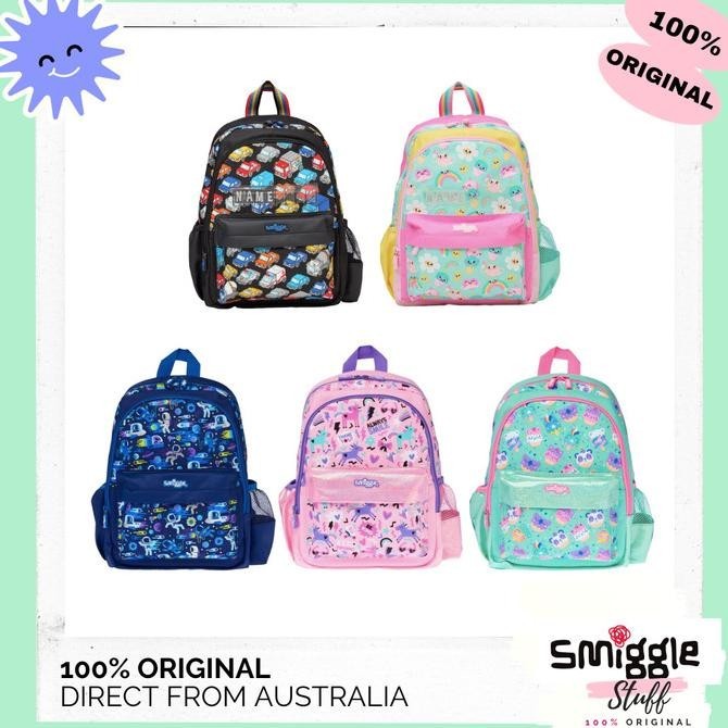 Original Smiggle Junior Backpack Budz Cloud - Tas Ransel Anak Tk Sd