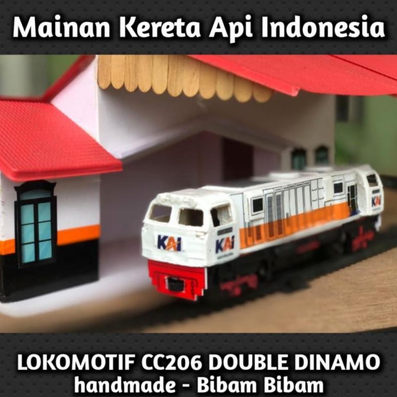 Spesial Diskon Mainan Kereta Api Indonesia Lokomotif Cc206 Double Dinamo By Bibam Bibam Kai773
