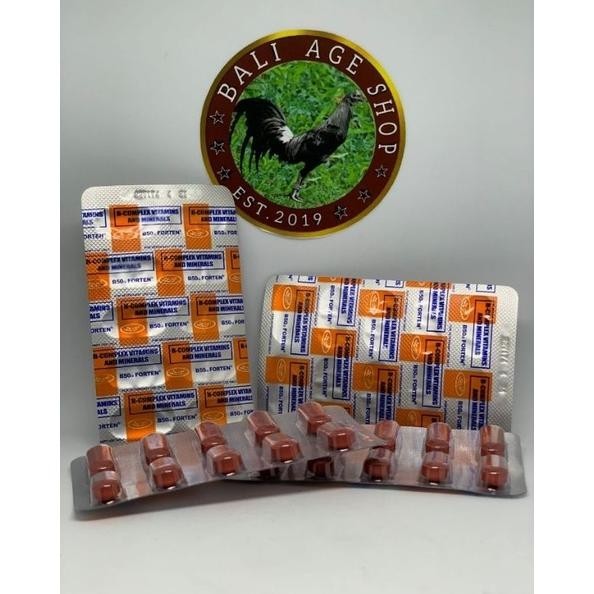 6.6 B50/ Forten ,B-Complex Vitamins & Minerals Untuk Ayam Aduan / Per Pepel