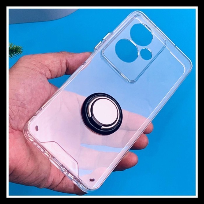 Oppo A79 5G Hybrid Pc Ring Original Case Hard Casing Transparan Back Cover HardCase Bening Bumper