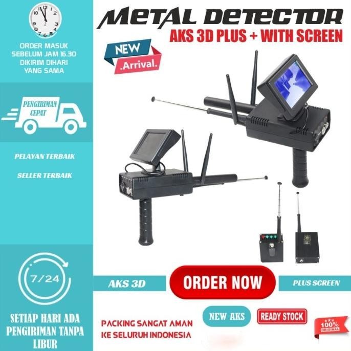 Aks Plus Professional Metal Detector Detektor Logam Emas Perak Tembaga