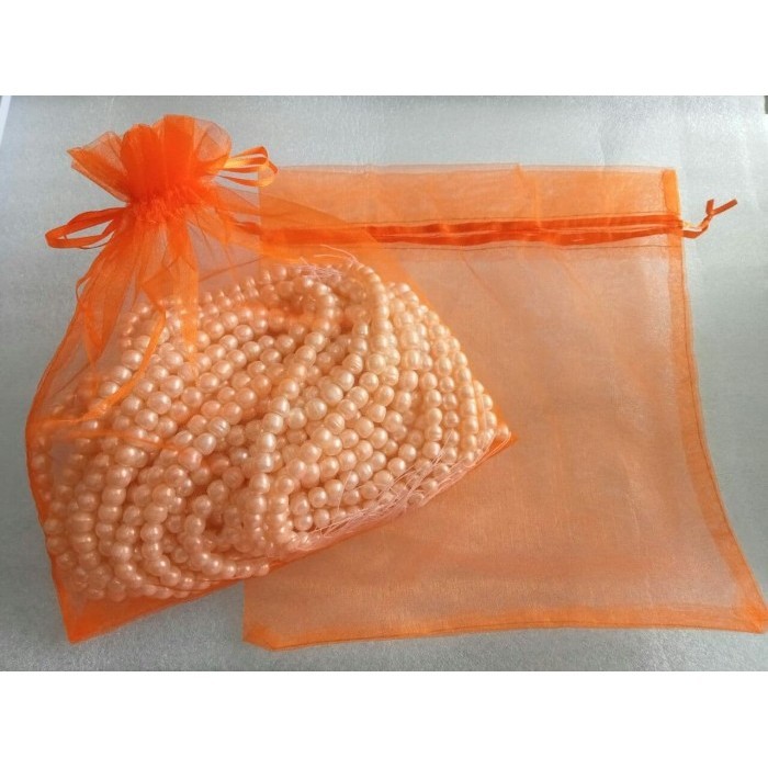 

Ready oke] Tas Kantong Serut Organza 12x17cm Pouch Kain Gift Wrap Cute Packaging
