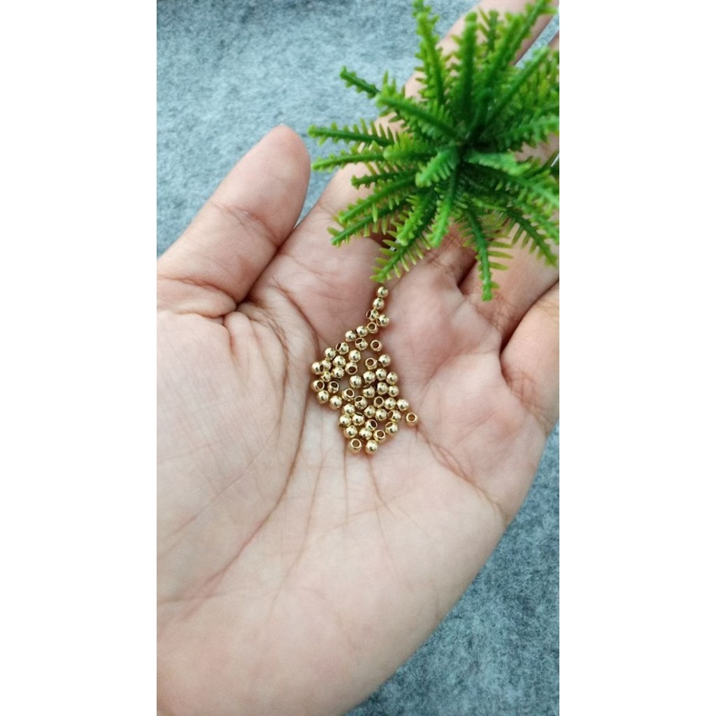 

populer] METAL BEAD BRASS GOLD 3MM TIDAK BERKARAT (MBRB)