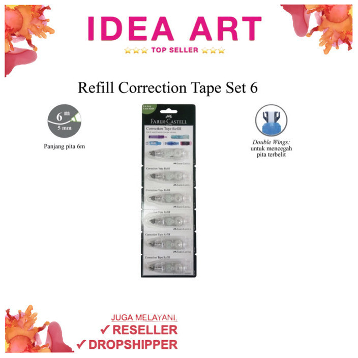 

Refill Correction Tape Tip Ex Faber Castell Untuk Tipe Qar Qdr Qjr Qrm Twist Set Isi 2 Pc (169414)