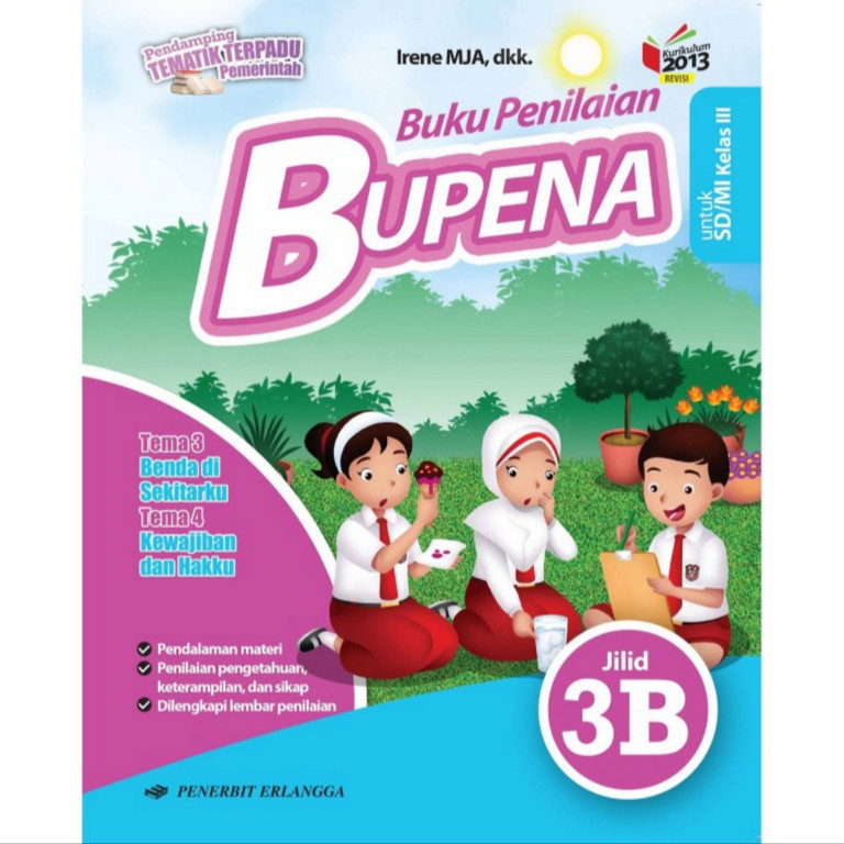 BUKU BEKAS BUPENA KELAS 3B SD ERLANGGA K13 REVISI