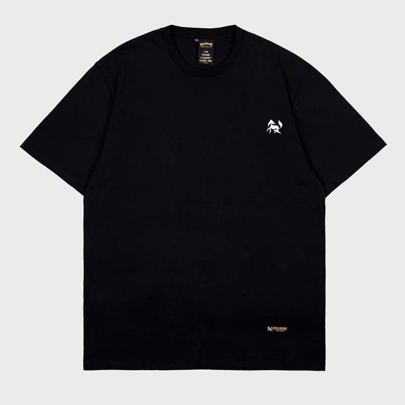 Terbaik Kaos Baju Welldone Logo Basic Tee Tshirt Distro Pria Wanita Premium Terbaik