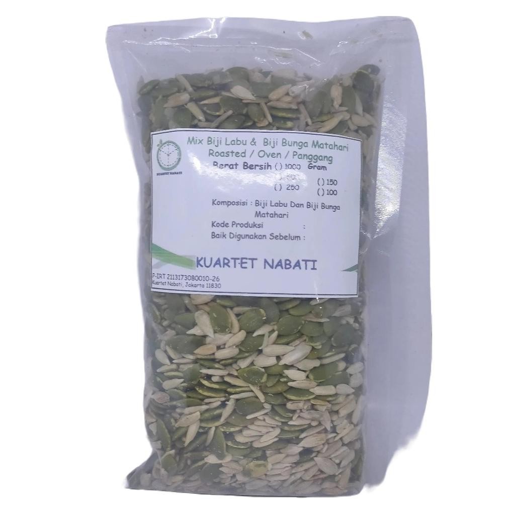 

BN 500gr Roasted Campuran Biji Labu / Pumpkin Seeds & Biji Bunga Matahari / Sunflower Seeds - Panggang TERLARIS
