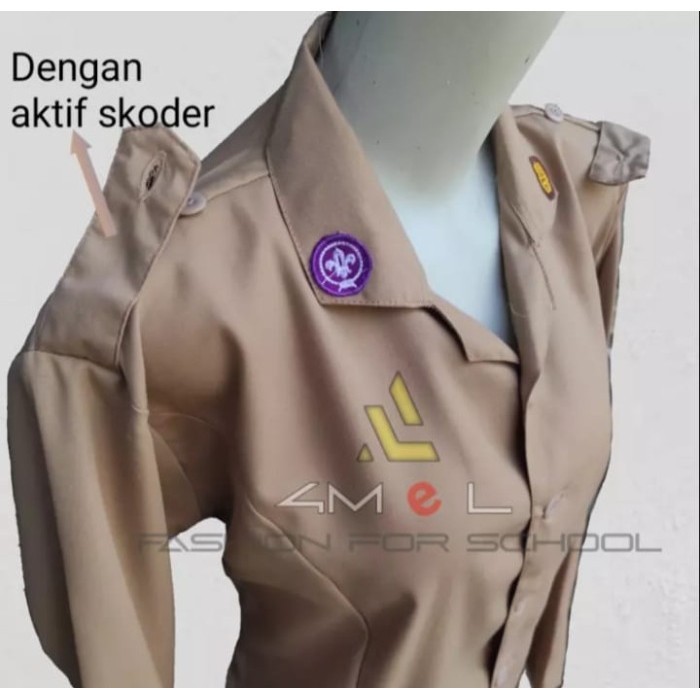 Terbaru Baju Pramuka Seragam Sekolah Guru/Pembina Kain Oxford Lengan Panjang Promo Terlaris