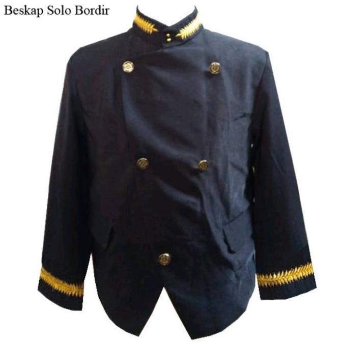 Beskap jawa hitam bordir dewasa