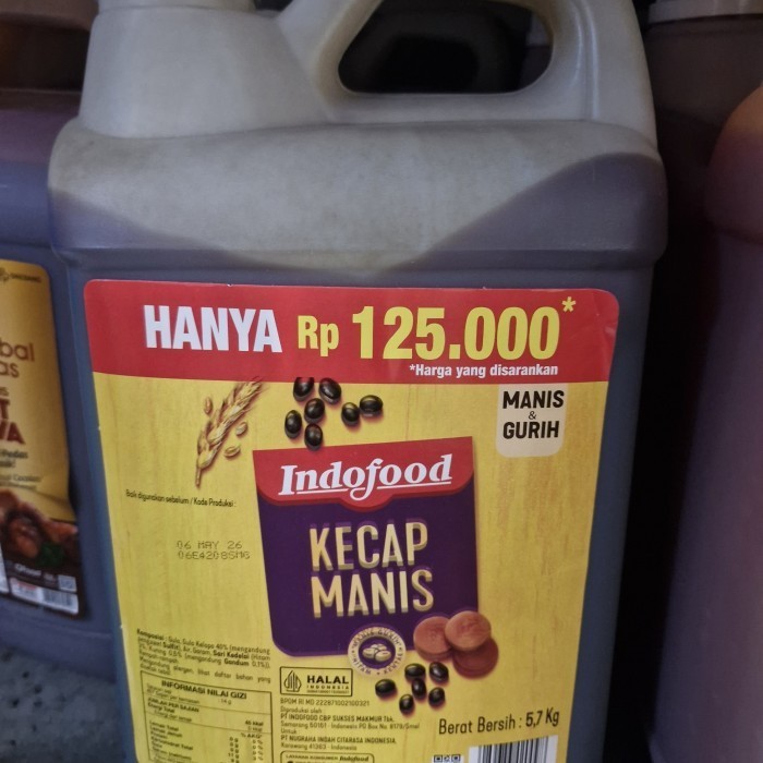 

Kecap Manis Indofood Jerigen 5.7Kg Grosir Gojek