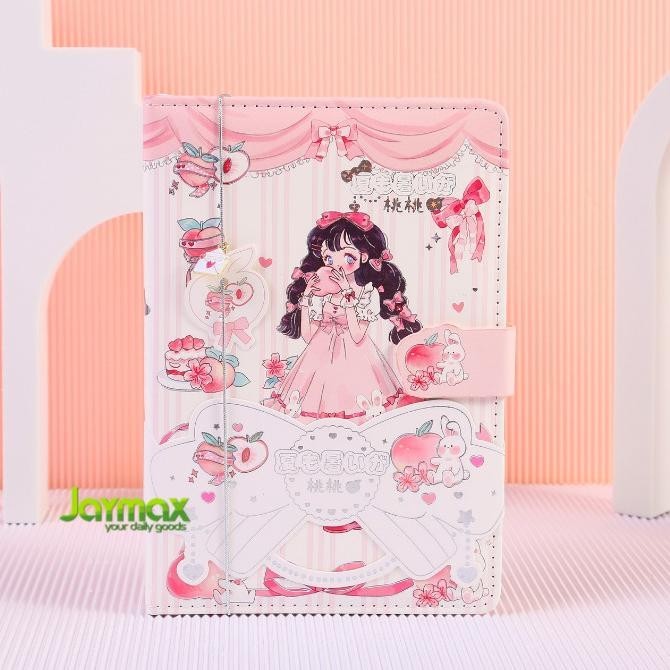 

Magnetic Notebook Peach Girl / Diary Jurnal agenda Buku tulis GM