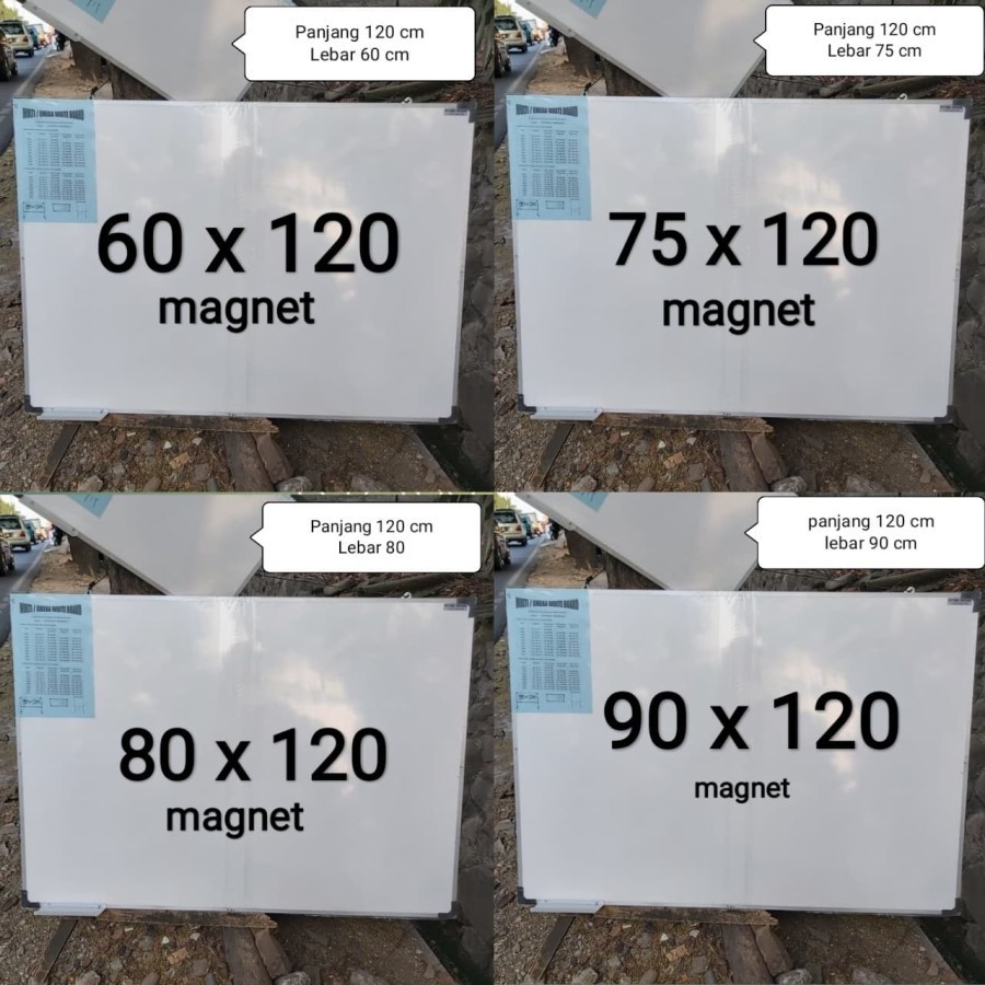 

Whiteboard Kantor 120x90 cm siap Gojek grab