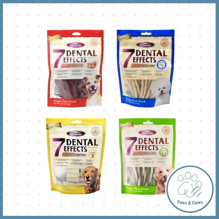 GH Vegebrand 7 Dental Effects | Twist Sticks | Dog Treats | Dental Clean for Dog | Dog Snack | Makan