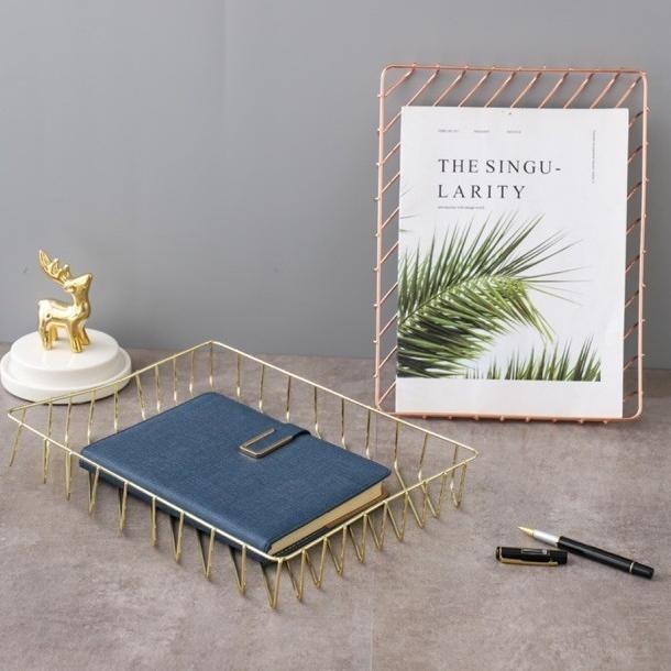 

Paper Holder / Tempat Surat / Kertas Gold / Rose Gold Kualitas Premium