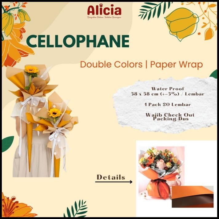 

BEST DEAL [ PACK ] KERTAS CELLOPHANE BUKET BUNGA [ DOUBLE COLORS ] PART 2