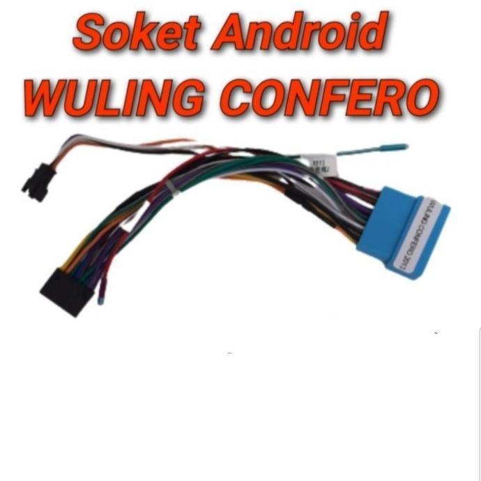 Murah neet socket-soket double din android wuling plug & play