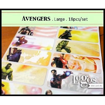 

GRATIS ONGKIR AVENGERS LARGE STICKER LABEL NAMA WATERPROOF CAPTAIN AMERICA HULK THOR !!