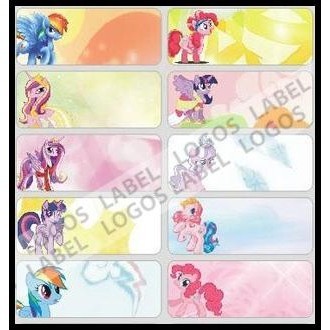 

GRATIS ONGKIR MY LITTLE PONY LARGE LABEL NAMA WATERPROOF. STICKER HASBRO FIGURINE !