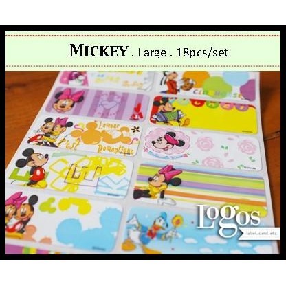 

DISKON MICKEY LARGE LABEL NAMA WATERPROOF STICKER MIKI MINNIE MOUSE CLUBHOUSE