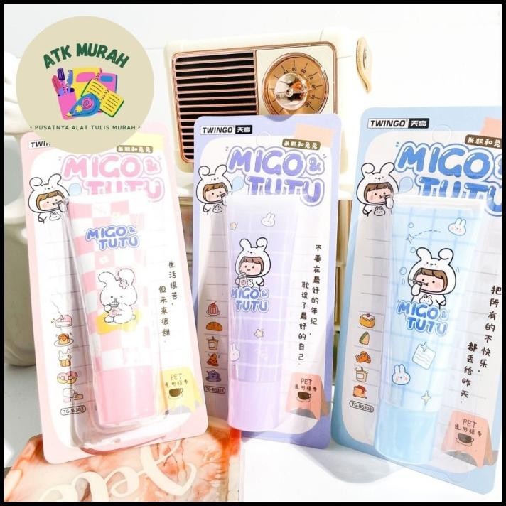 

HOT DEAL CORRECTION TAPE PASTA GIGI TWINGO MIGO DAN TUTU TG-5303 LUCU IMUT KADO !!!!!