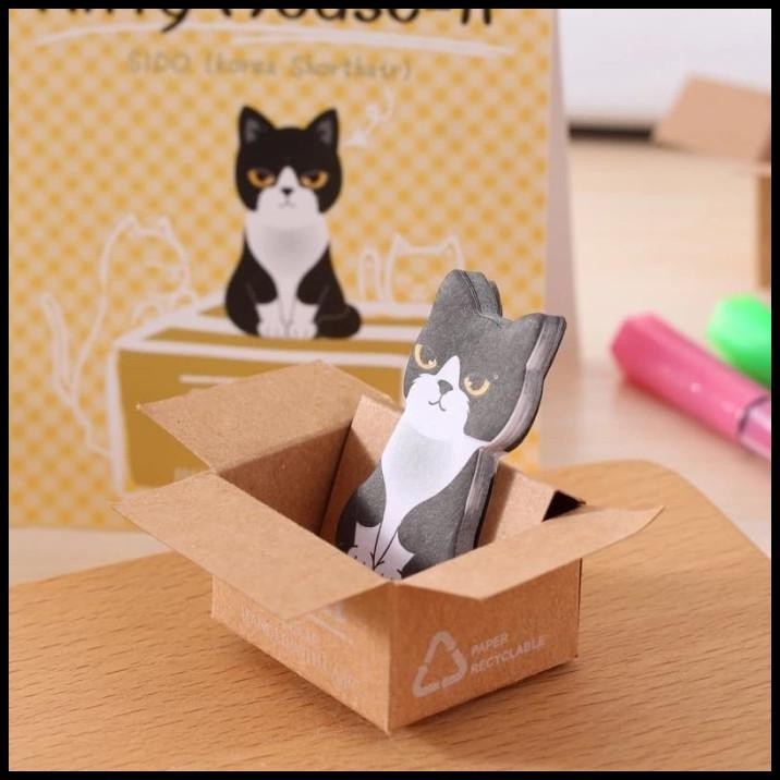 

HOT DEAL STICK NOTE KITTY HOUSE IT KOREA CAT IN THE BOX !!!