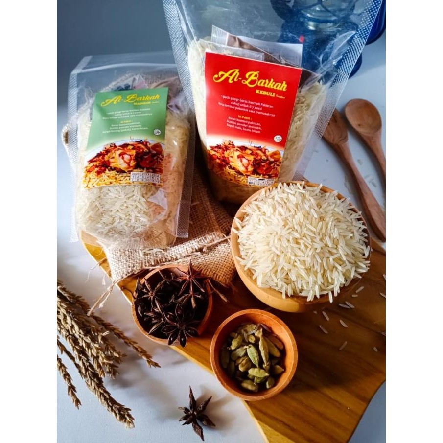 

Nasi Arab Biryani Bumbu/Rempah Instan Siap Saji Al-Barkah 400G/Basmati Legaza